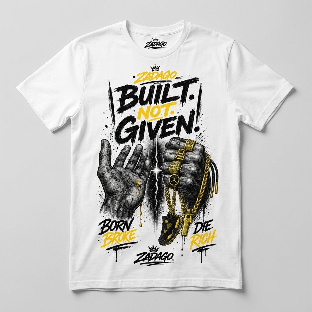 Yellow Thunder 4s Zadago Shirt Built Not Given Graphic