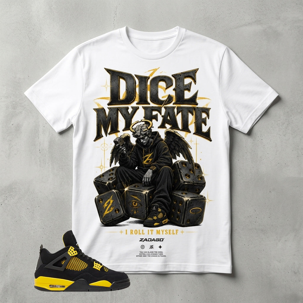 Yellow Thunder 4s Zadago Shirt Dice My Fate Graphic