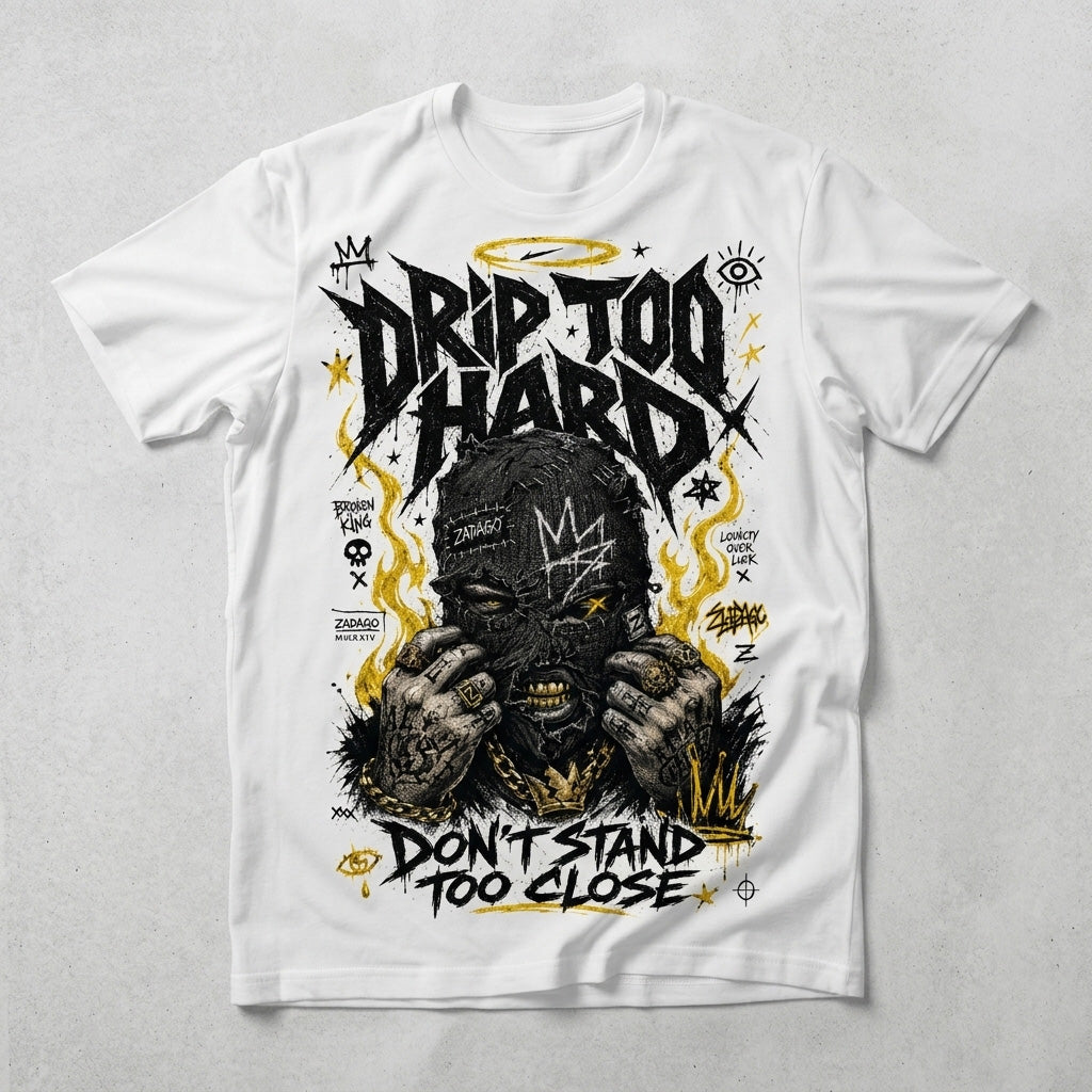 Yellow Thunder 4s Zadago Shirt Drip Too Hard 2 Graphic