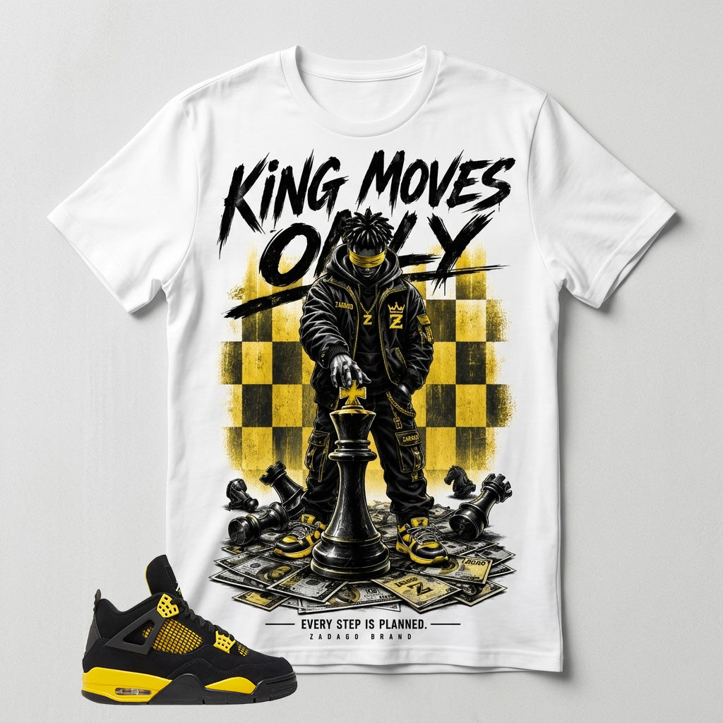 Yellow Thunder 4s Zadago Shirt King Moves Only Graphic