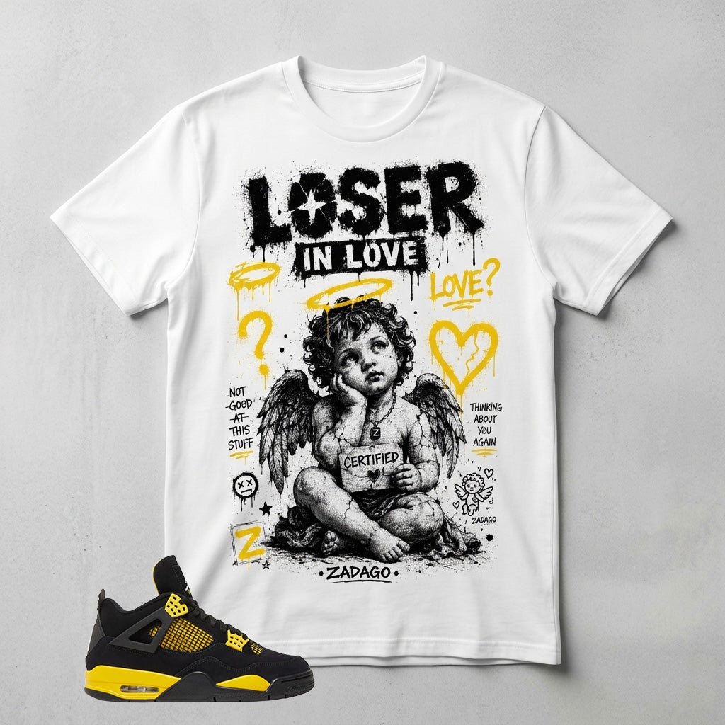 Yellow Thunder 4s Zadago Shirt  Loser In Love Graphic