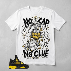 Yellow Thunder 4s Zadago Shirt No Cap No Clue Graphic