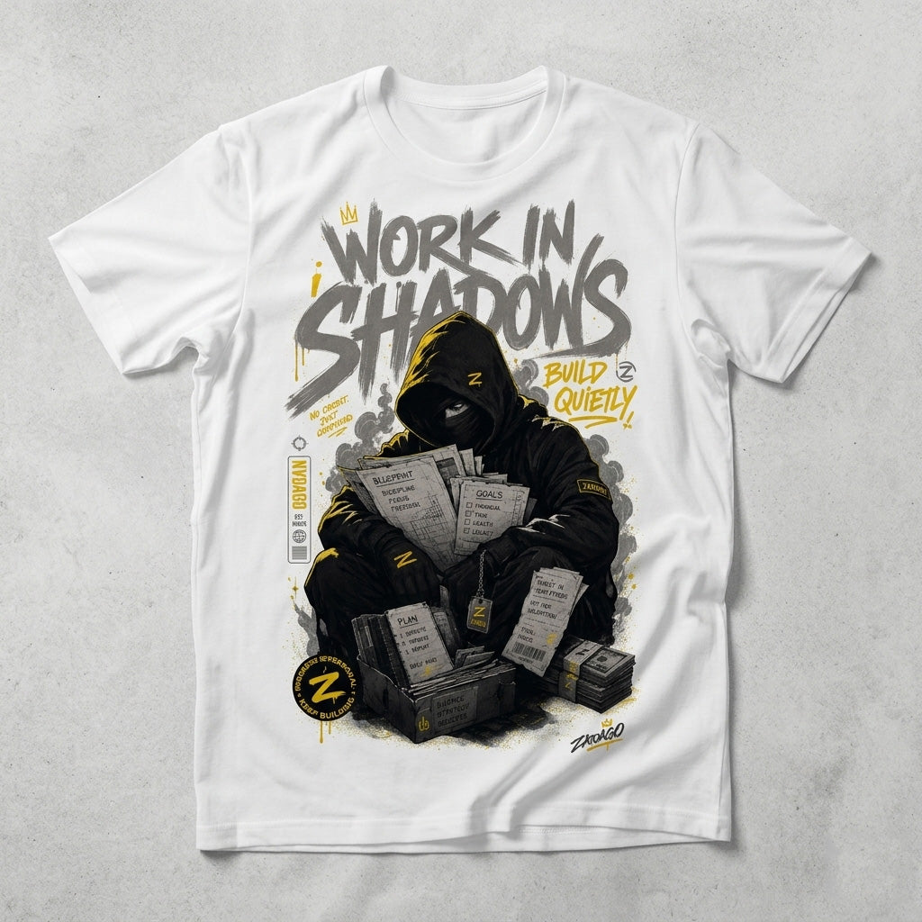 Yellow Thunder 4s Zadago Shirt Work In Shadows Graphic